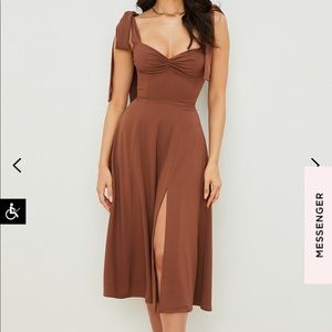 House of CB. Size Small. Color Brown. Dress
